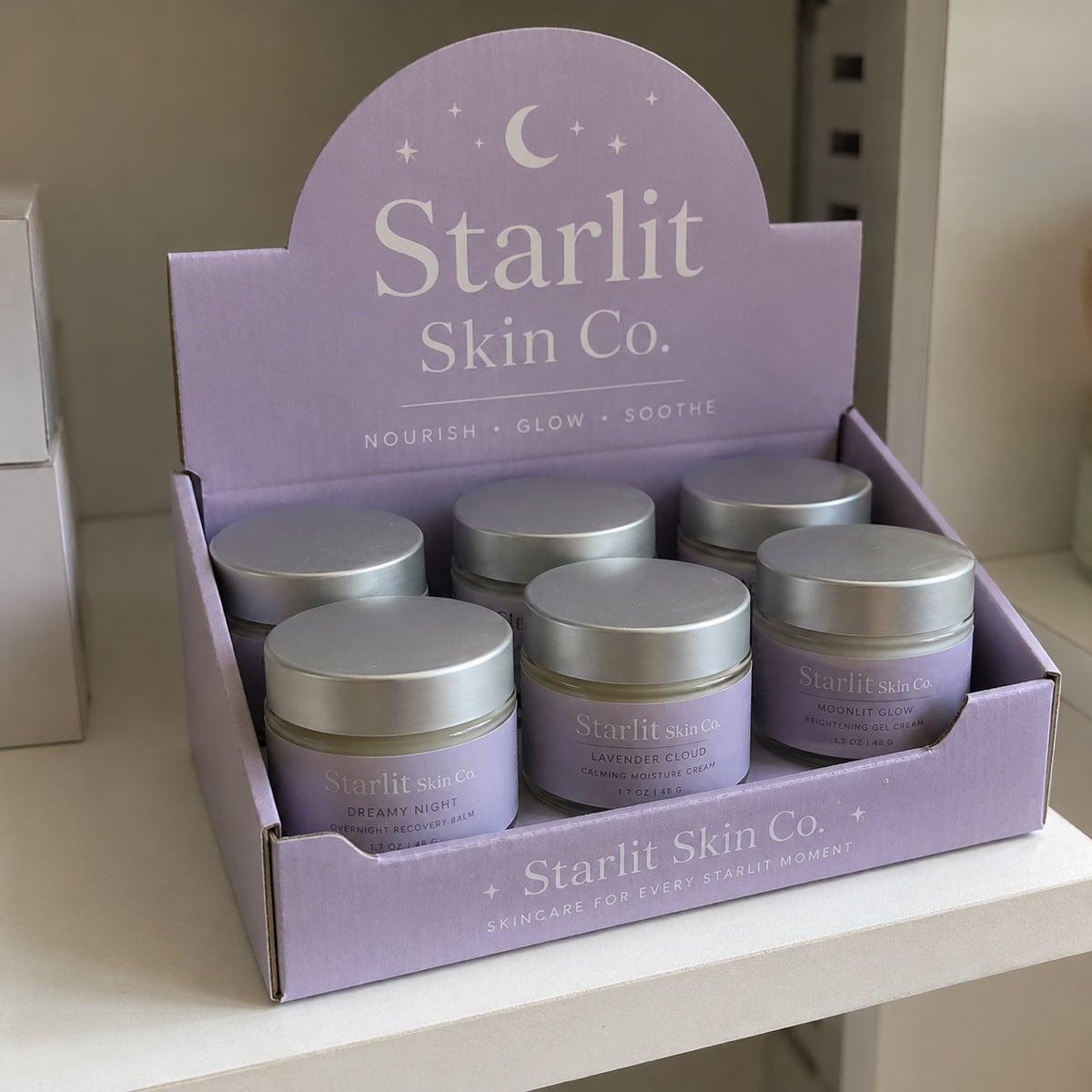 Branded display boxes with logo