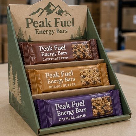 Gravity-Feed Display with custom branding